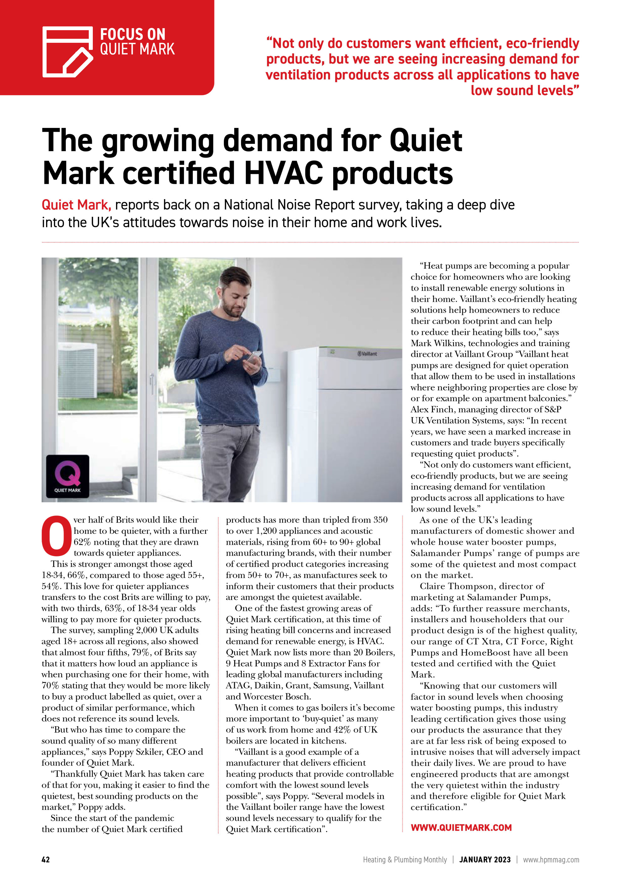 Quiet Mark The growing demand for Quiet Mark certified HVAC products